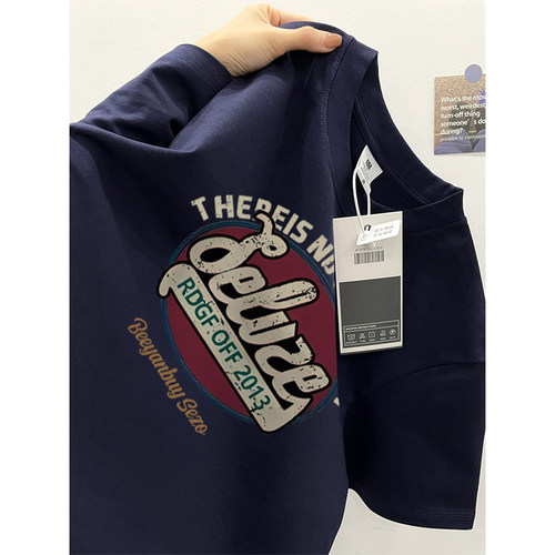 海外订单外贸撤回尾货~夏季ins潮牌纯棉短袖t恤男女夏季半袖上衣