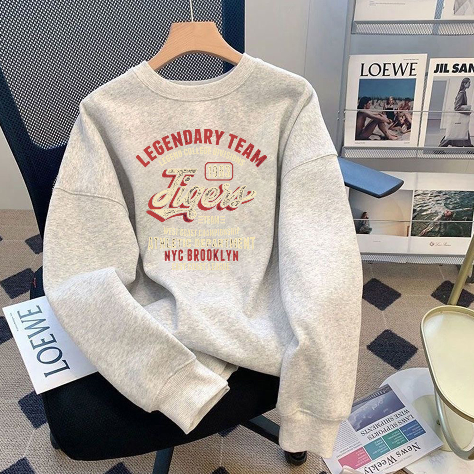 韩版宽松百搭加绒加厚卫衣男女