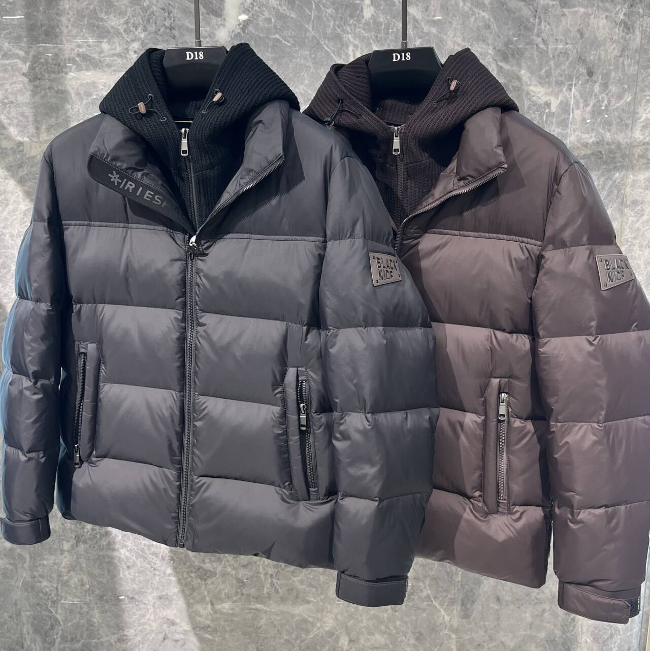 欧货高端冬季男士羽绒服连帽修身