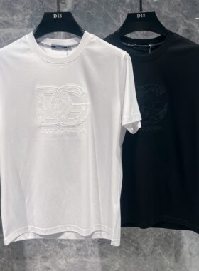 欧洲站夏季男士短袖t恤丝光棉潮牌时尚修身字母半袖打底衫休闲凉T