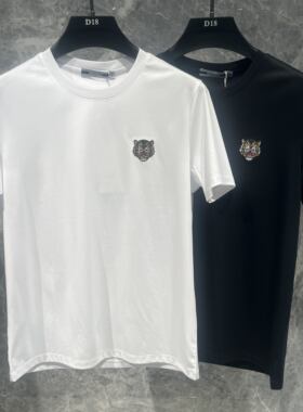 欧货高端夏季男士短袖t恤丝光棉