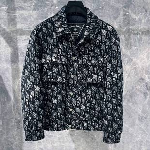 欧洲站冬季男士羽绒服90白鹅绒潮流时尚修身个性字母保暖夹克外套