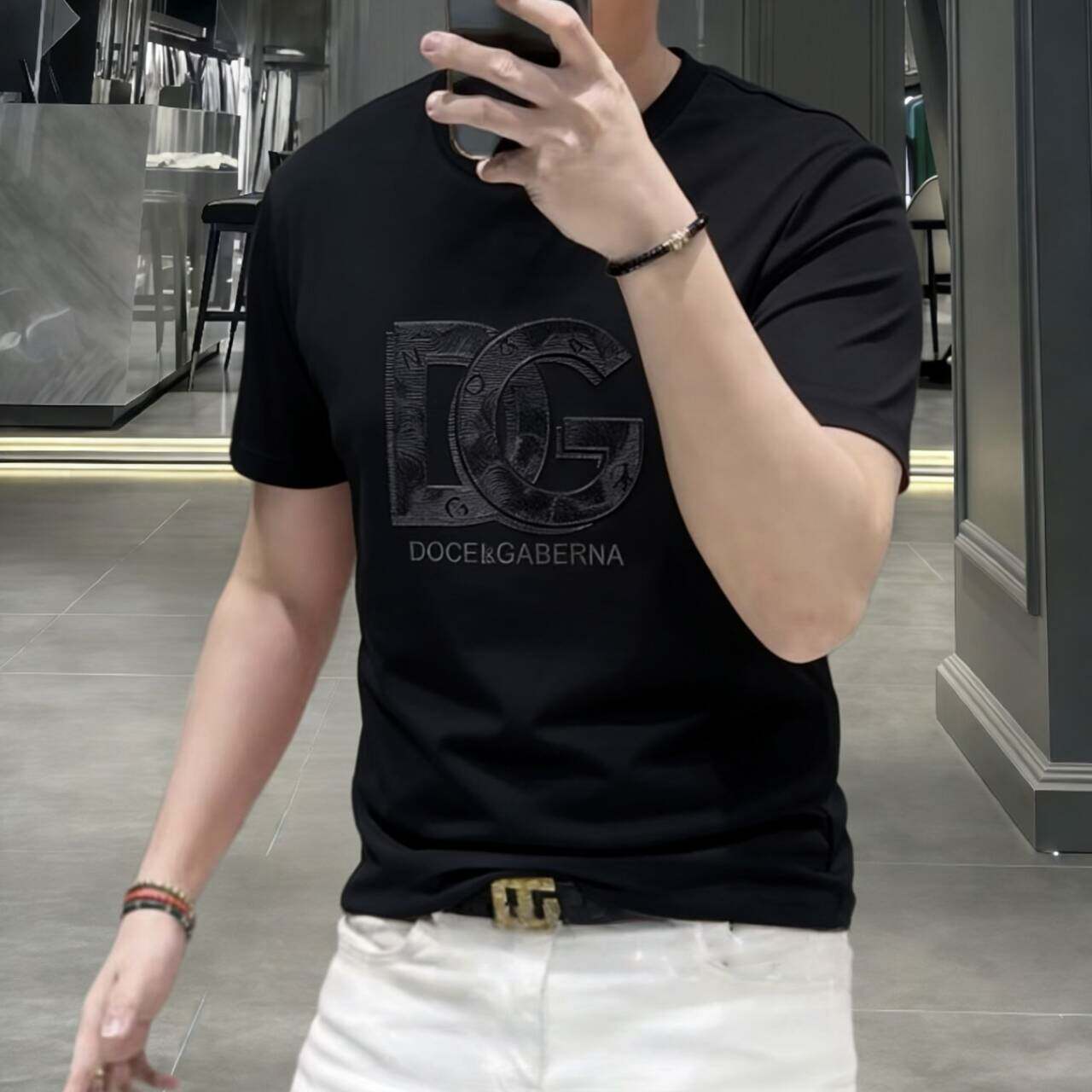 欧货高端夏季男士短袖t恤修身