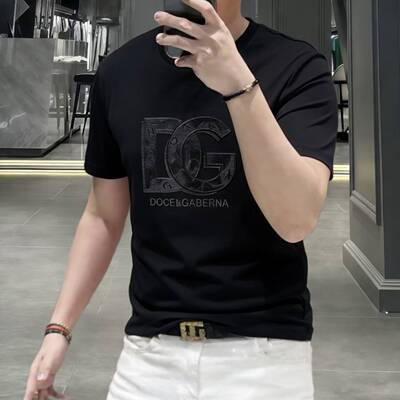 欧货高端夏季男士短袖t恤修身