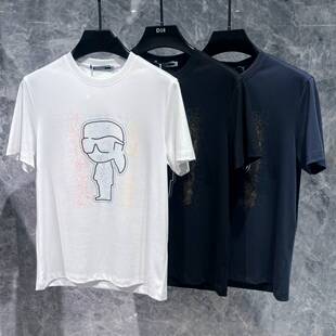 t恤莫代尔潮牌时尚 短袖 修身 小老头半袖 休闲T 欧洲站夏季 打底衫 男士