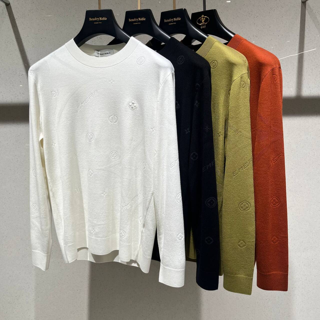 欧货高端秋季男士长袖毛衣圆领