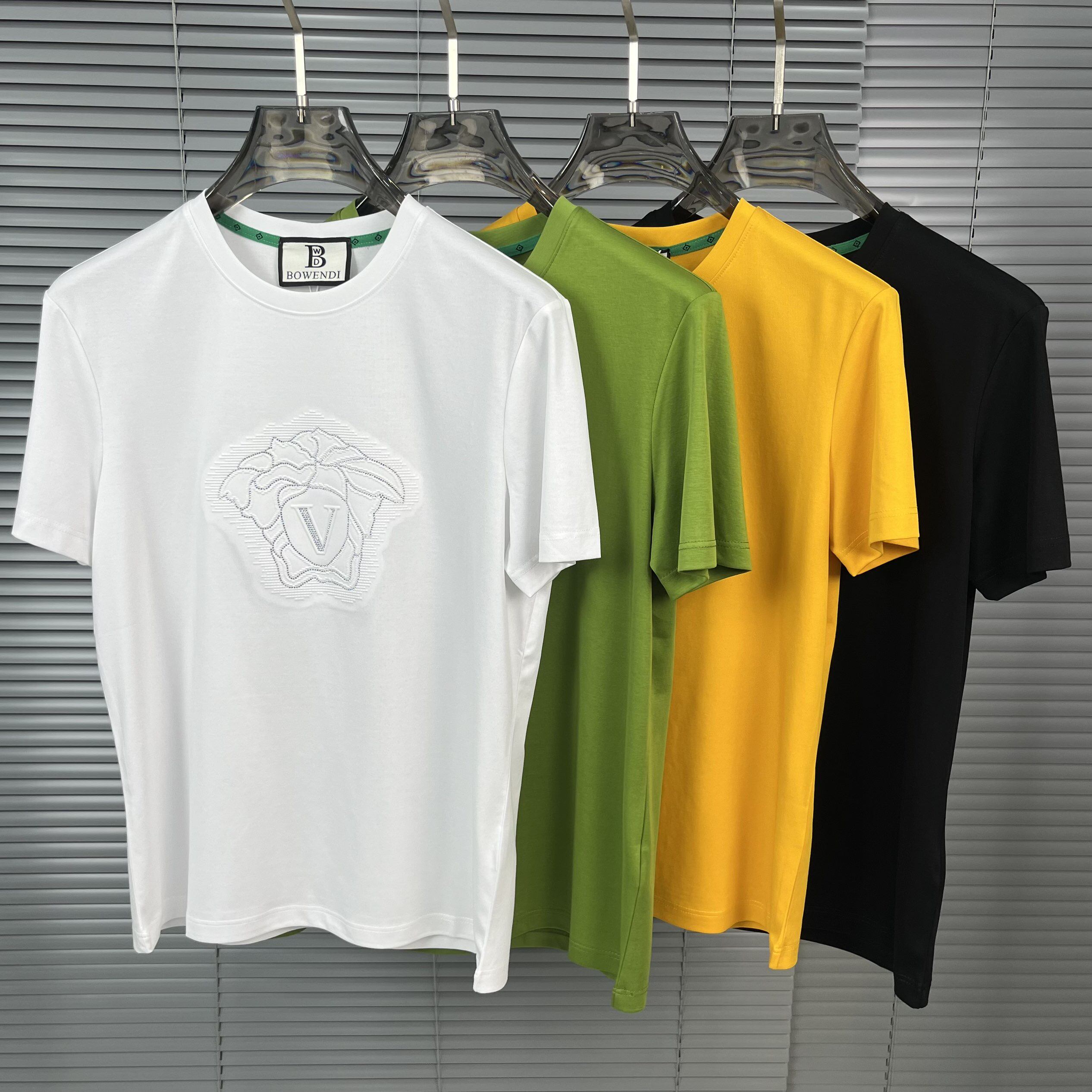 欧洲站夏季男士冰丝棉短袖t恤潮牌时尚修身半袖打底衫休闲凉感帅T