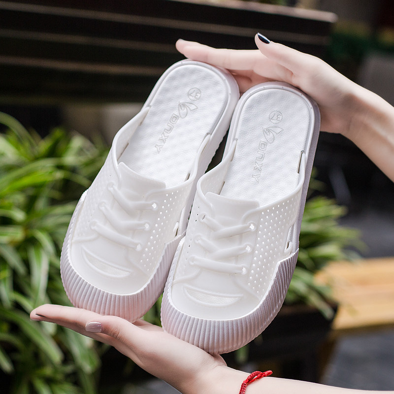 洞洞鞋女夏季韓版休閑果凍白色透氣平底塑料包頭拖鞋海邊沖水涼拖在類目 女鞋, 拖鞋中 - 來自Buy2taobao.com提供專業的淘寶代購服務