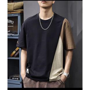 夏季2025新款重磅痞帅短袖t恤男宽松大码美式休闲ins潮牌半袖体恤