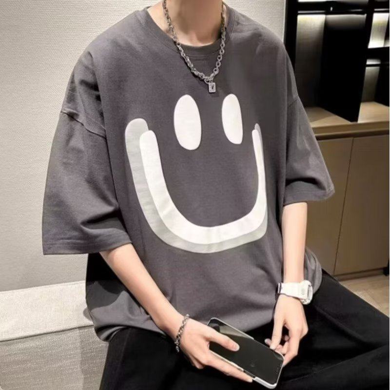 嘻哈港风纯色情侣短袖打底衫T恤白色男女体恤纯黑半袖衣服上衣潮