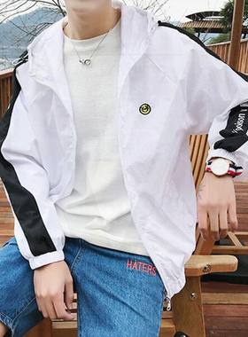 防晒衣男夏季时尚新款夹克韩版修身学生潮流防晒服男帅气薄款外套