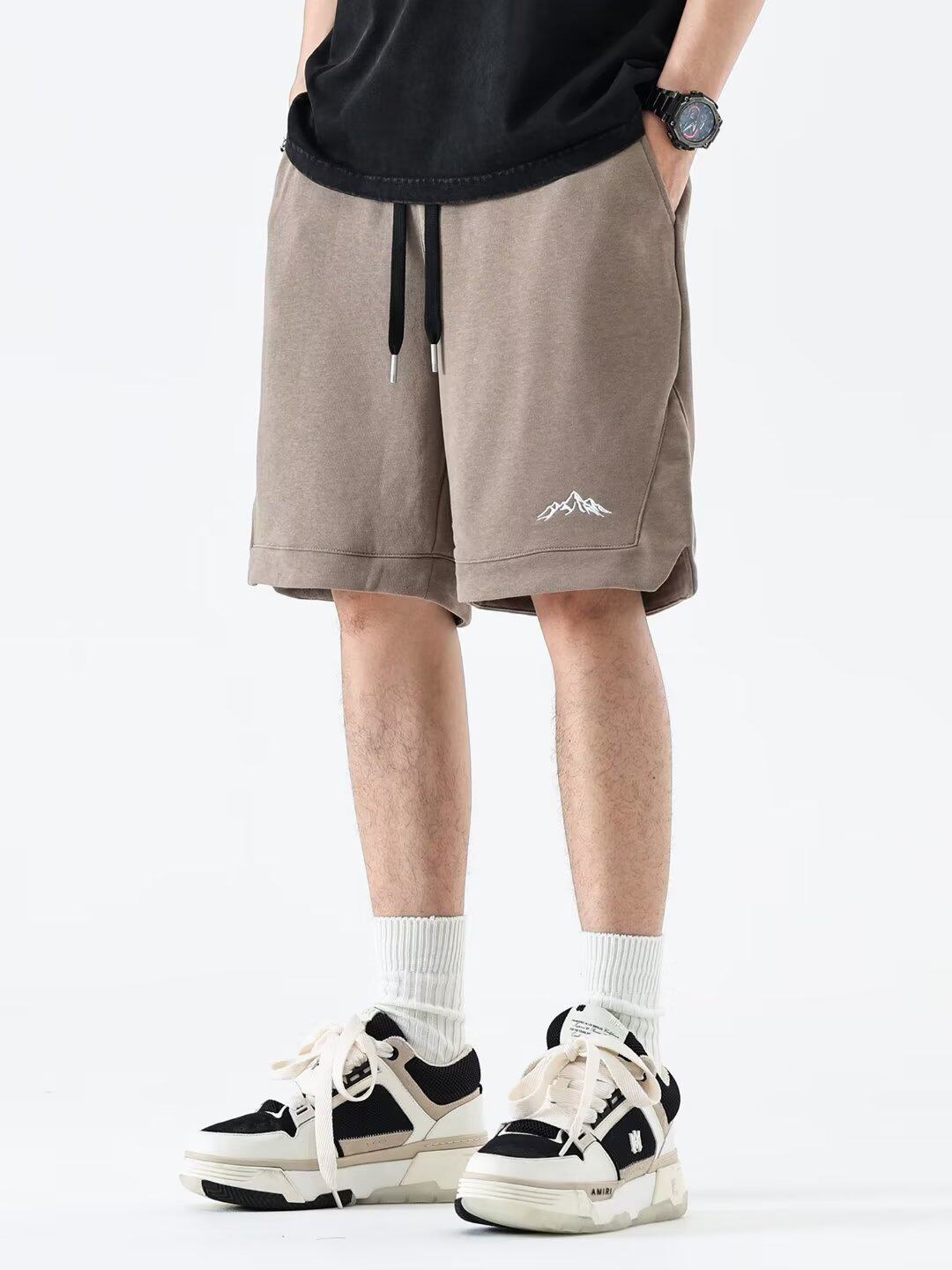 夏季五分裤男潮牌宽松学生百搭工装短裤潮休闲裤简约学生中裤港风