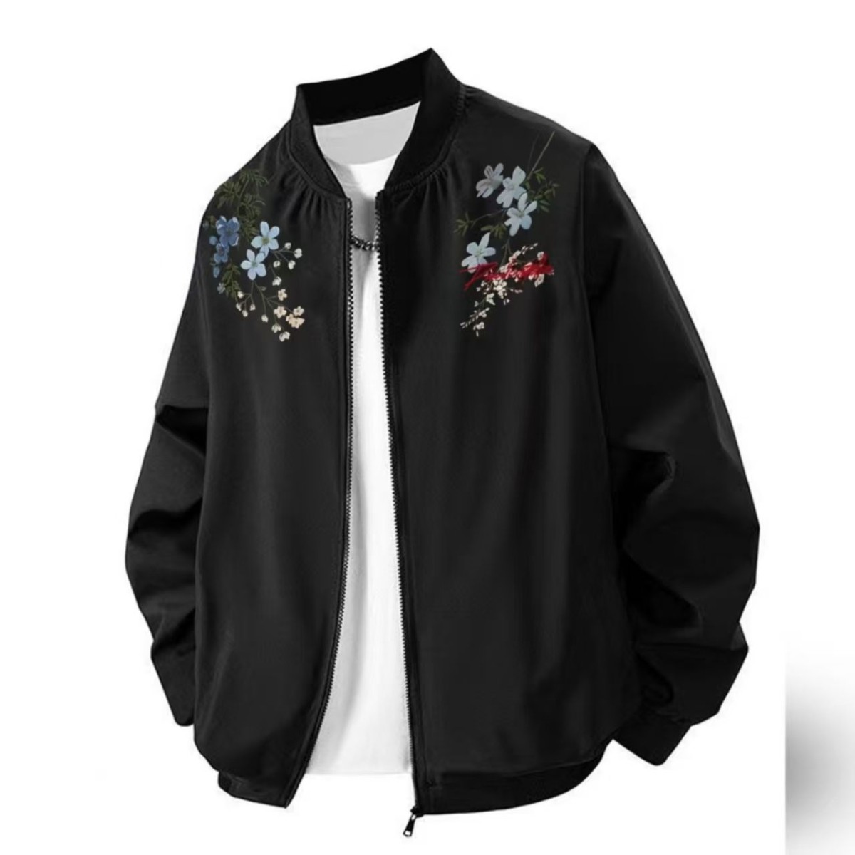 美式飞行夹克棒球服男春秋新款高街潮牌情侣印花外套国潮潮牌百搭