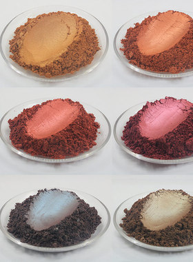 珠光粉闪光粉红色云母粉涂料油漆调色粉金属粉亮粉彩色粉颜料粉