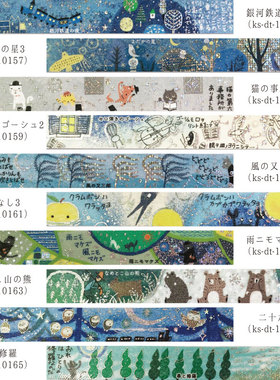 银箔押胶带宫贤治幻灯馆日本制ShinziKatoh闪亮手账文具女子