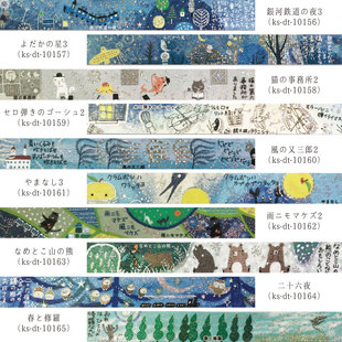 银箔押胶带宫贤治幻灯馆日本制ShinziKatoh闪亮手账文具女子