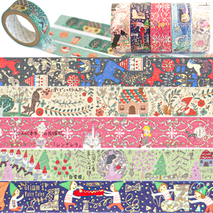 童话宝石闪亮胶带日本Shinzi Katoh宫沢贤治格林&安徒生手账文具