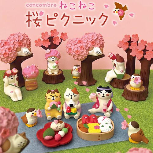 春天赏樱野餐秋游摆件DECOLE