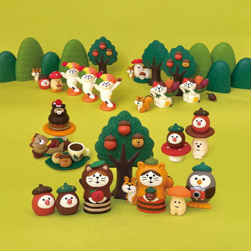 日本DECOLE树脂摆件蘑菇栗子丰收