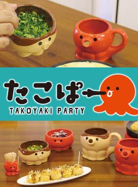 日本DECOLE陶瓷牙签筒章鱼烧