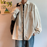 2024秋季宽松灯芯绒外套男大码港风boy休闲潮流衬衫CS7011，男装衬衫，星座222