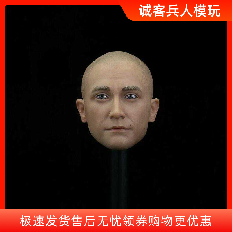 1/6兵人头雕模型 男头雕 纽约jc esu盾手 欧美光头 适配男素体