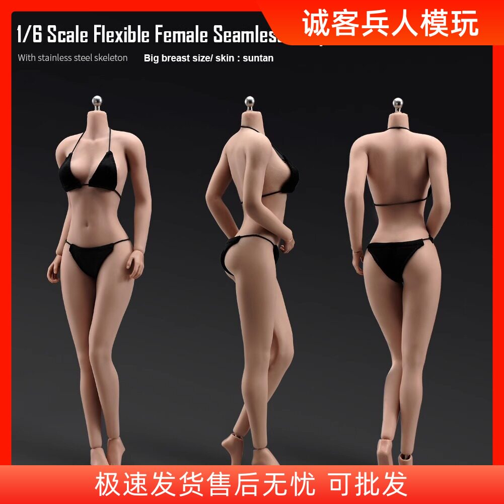 ANTtoys1/6钢骨包胶亚洲女素体图片