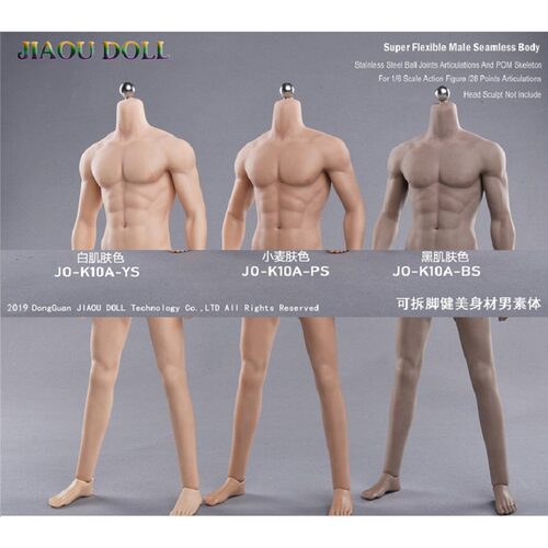 新款肌肉型健美男包胶素体兵人