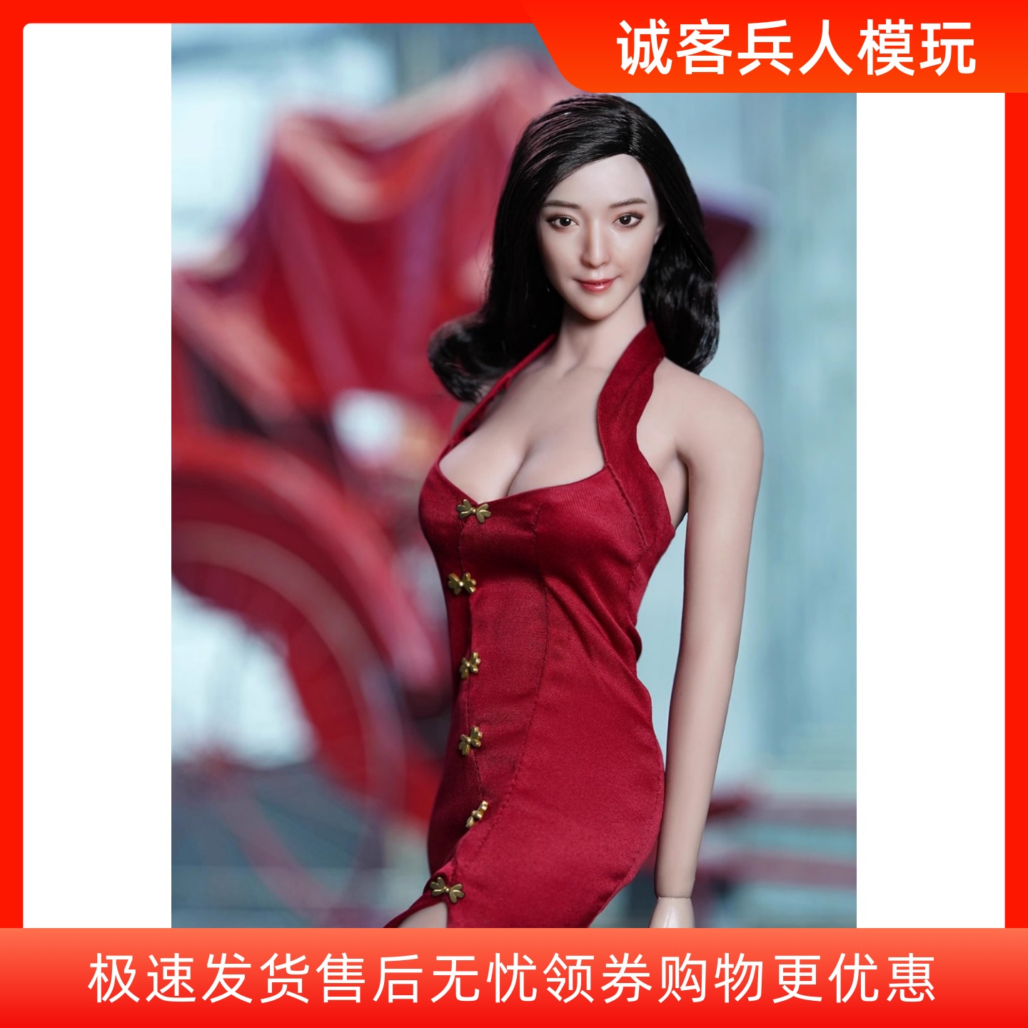 现货1/6 SDH031 亚州美女头雕- A B C 三款搭配小麦色素体