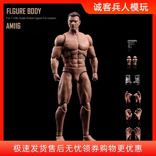 现货ANT 1/12兵人偶6寸肌肉男素体 绘画手办超可动人体模型AM116