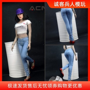 ACN002方扣平底鞋 ACNTOYS 6女兵人 套 休閑字母T恤包臀牛仔長褲