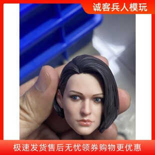 1/6女兵人头雕高质量 生化危机美女特警 吉尔 头雕