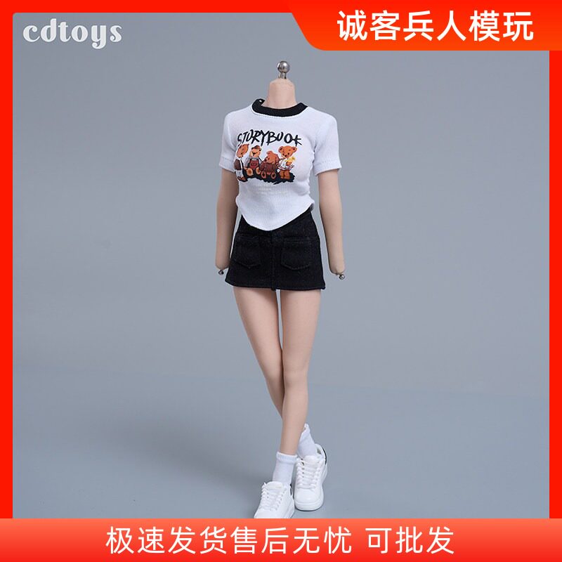 cdtoys cd064 1/6女兵人短袖包臀裙套装 适合1/6包胶素体现货
