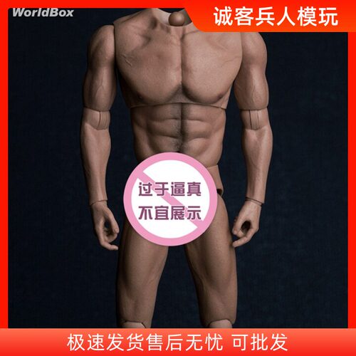 现货WorldBox 1/6  AT017   耐操素体 无脖宽肩肌肉版