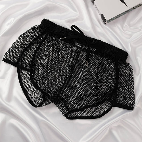 网将男士短裤透气阿罗裤运动透明