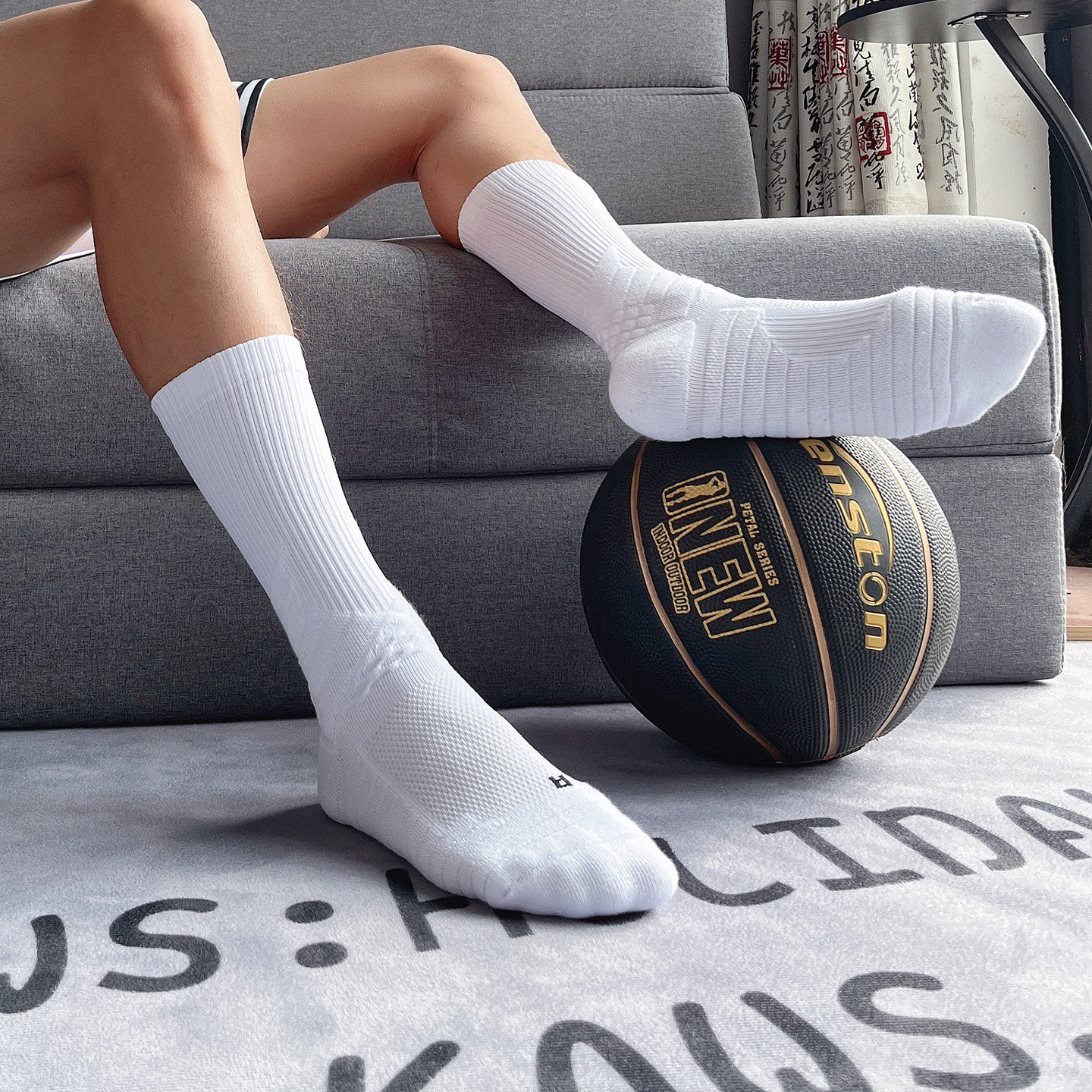 3双 袜子男弹力高筒加厚毛巾底吸湿排汗运动袜男士防滑减震篮球袜,女士内衣/男士内衣/家居服,长筒袜,淘宝优惠券,粉丝福利购,淘宝优惠卷