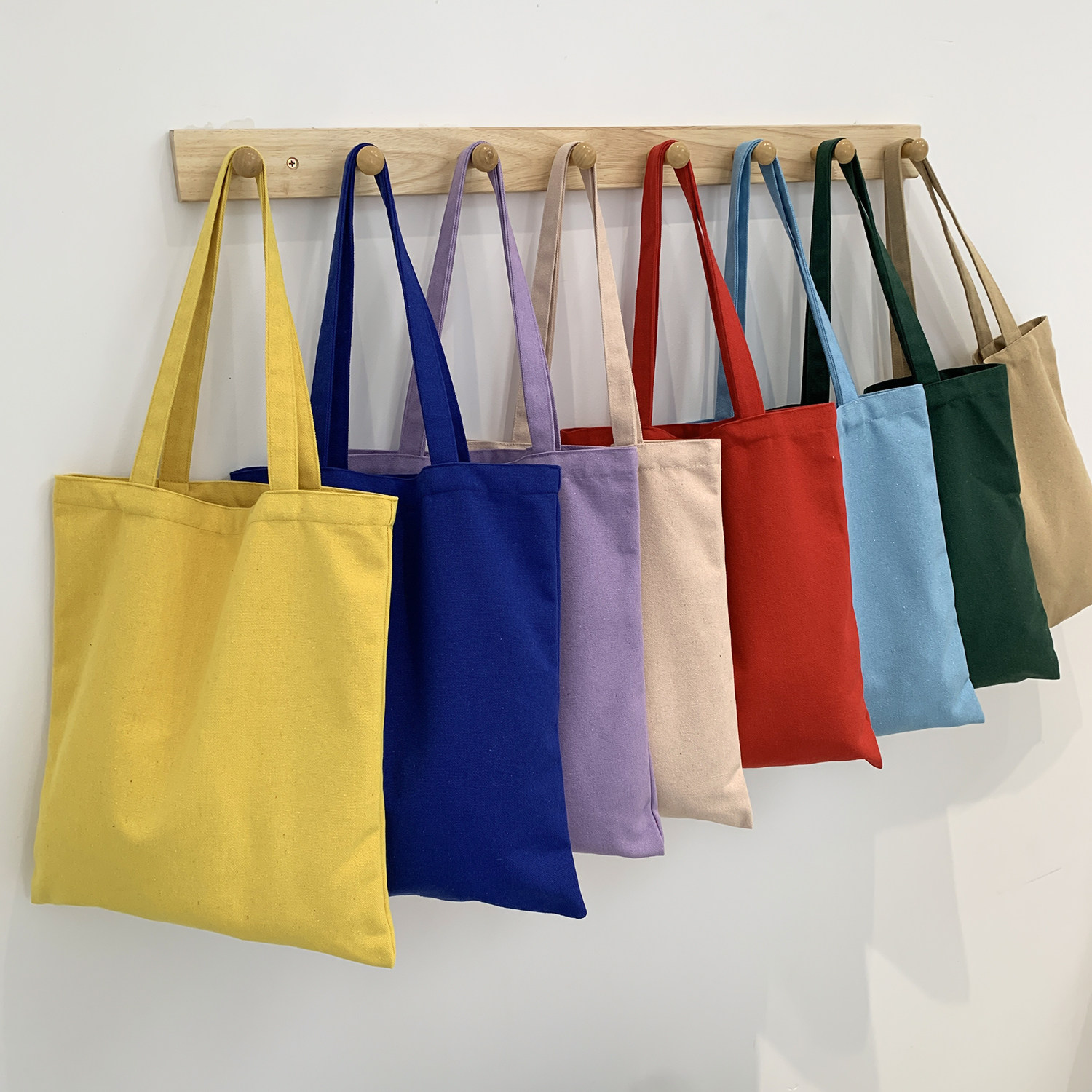 空白纯色帆布袋定做女单肩大容量托特包彩色帆布袋定制logo图案,箱包皮具/热销女包/男包,时尚帆布包,淘宝优惠券,粉丝福利购,淘宝优惠卷