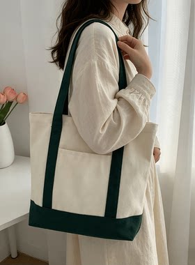 夏上新帆布托特包大容量通勤手提