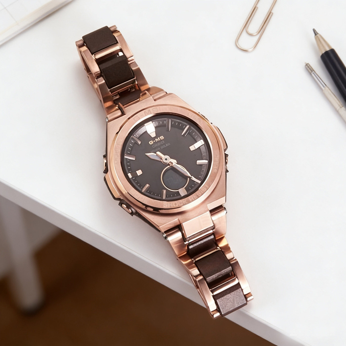 上海实体店CASIO卡西欧BABY-G女表太阳能运动防水表MSG-S200CG-5A