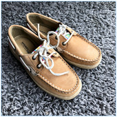 微瑕疵现货sperry 32码 真皮 美国购 sider 童鞋 top 软皮帆船