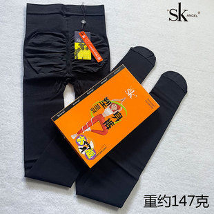SK8158春秋薄款大码收腹提臀打底连裤袜高腰塑身裤黑色美腿塑形袜
