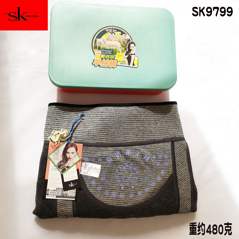 sk9799夏洛莱羊绒打底裤唐嫣同款冬加厚保暖塑形提臀黑色踩脚女裤