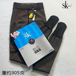 SK7235夜皇后加绒水光黑丝踩脚打底裤 袜 秋冬新2800D一体假透肤裤