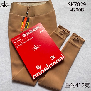 SK7029加厚保暖打底裤 冬高腰美腿光腿神器连裤 袜 4200D珠光美肌裤