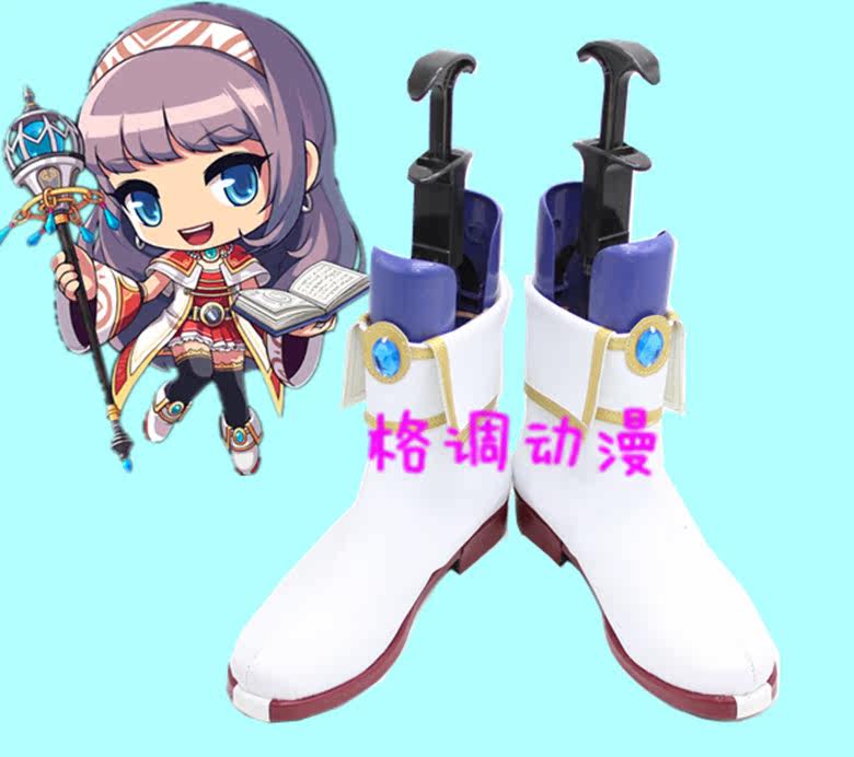 B3863 冒险岛RED版本的魔法师职业COS鞋动漫鞋