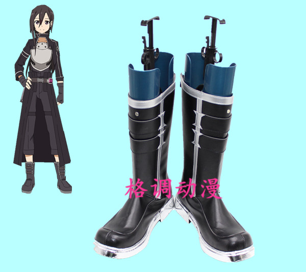 C3917刀剑神域 幽灵子弹篇 桐人 桐谷和人 COS鞋 COSPLAY鞋