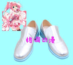 COS鞋 蓝色COSPLAY鞋 樱花音樱初音 B1160