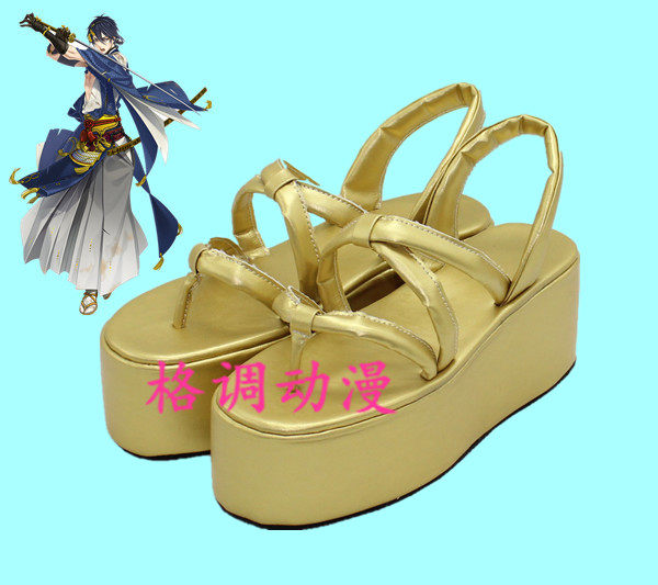 B5382刀剑乱舞 三日月宗近 三条 爷爷 和服 原版cos鞋