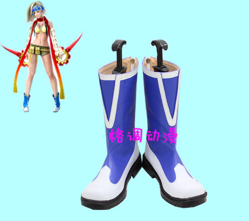 B8572  最终幻想10 FFX-2 RIKKU cosplay鞋动漫鞋来图定制