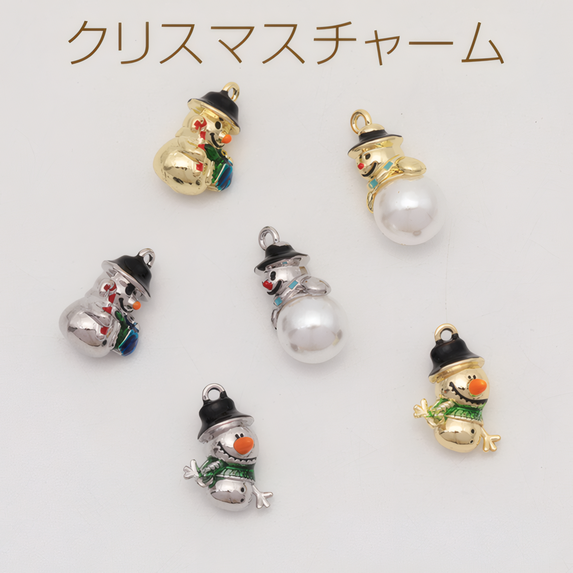 合金圣诞雪人装饰挂饰日本进口ins爆款品质卡哇伊DIY配件吊坠